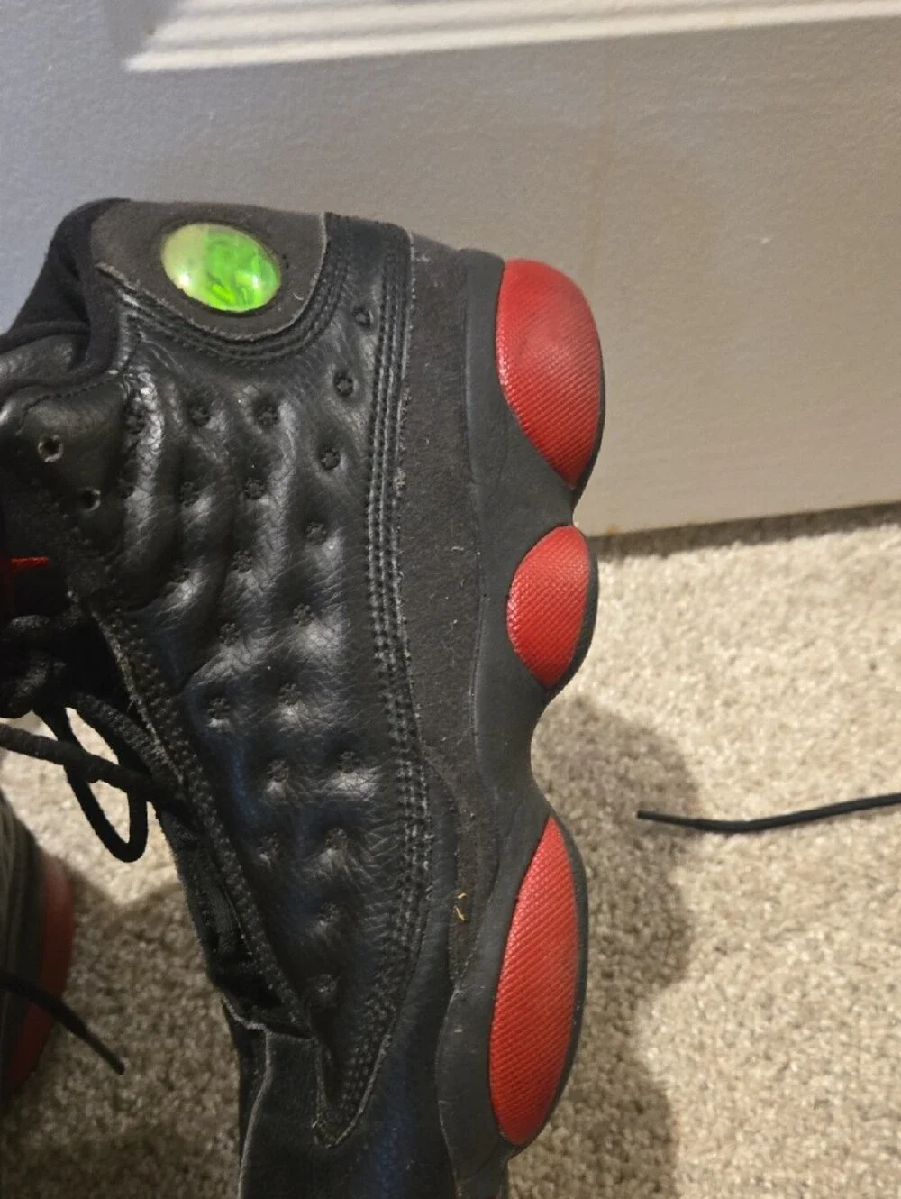 Jordan Men's Black Sneakers with Red Accents